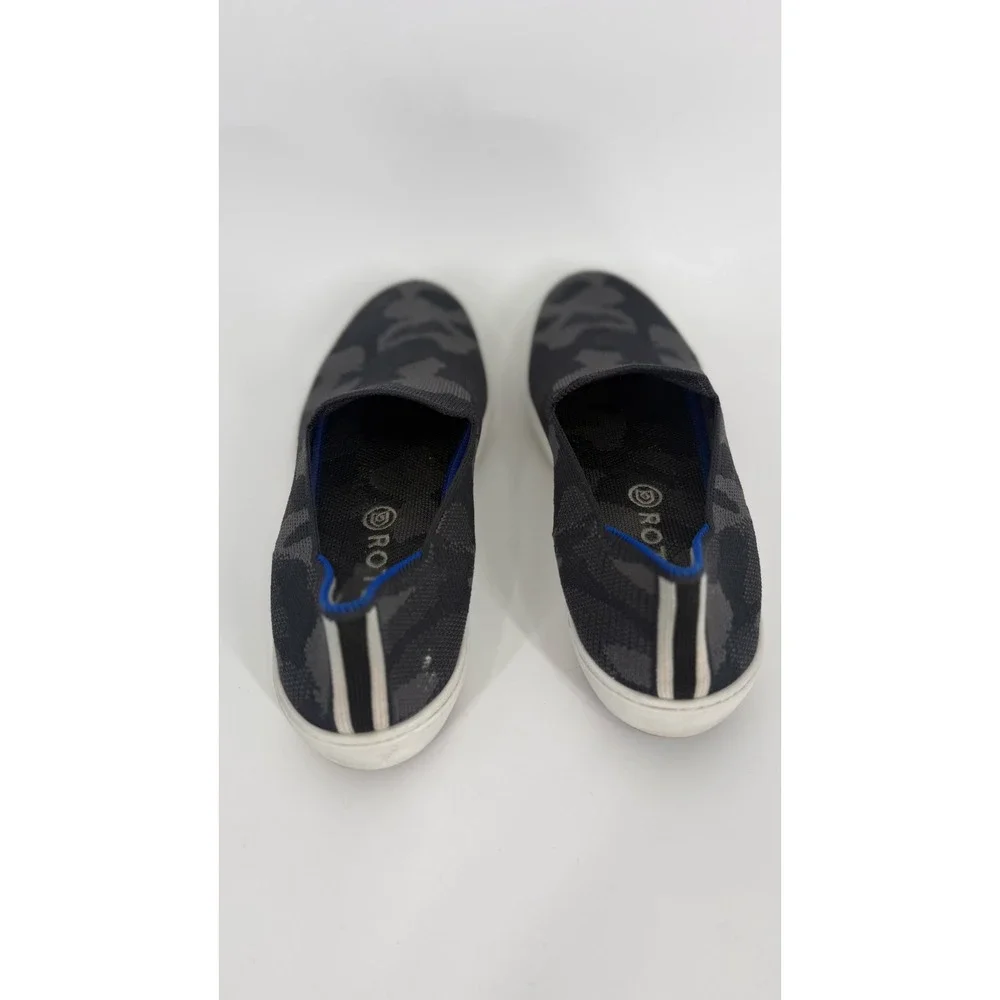 Rothy's Camo Slip On Sneakers Women's 8 Gray Black Knit Washable Casual Comfort - Picture 4 of 5